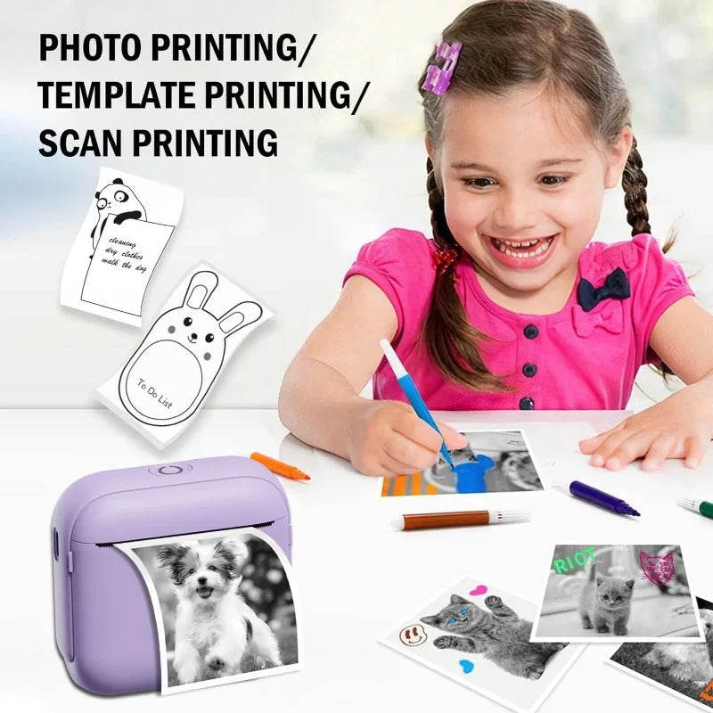 Mini Impresora Térmica Portátil HIOHYU (Incluye 12 Rollos de Papel)