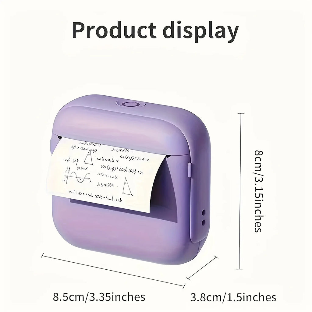 Mini Impresora Térmica Portátil HIOHYU (Incluye 12 Rollos de Papel)