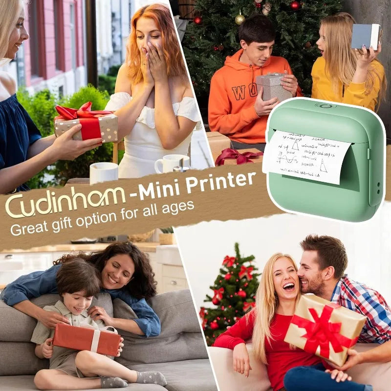 Mini Impresora Térmica Portátil HIOHYU (Incluye 12 Rollos de Papel)