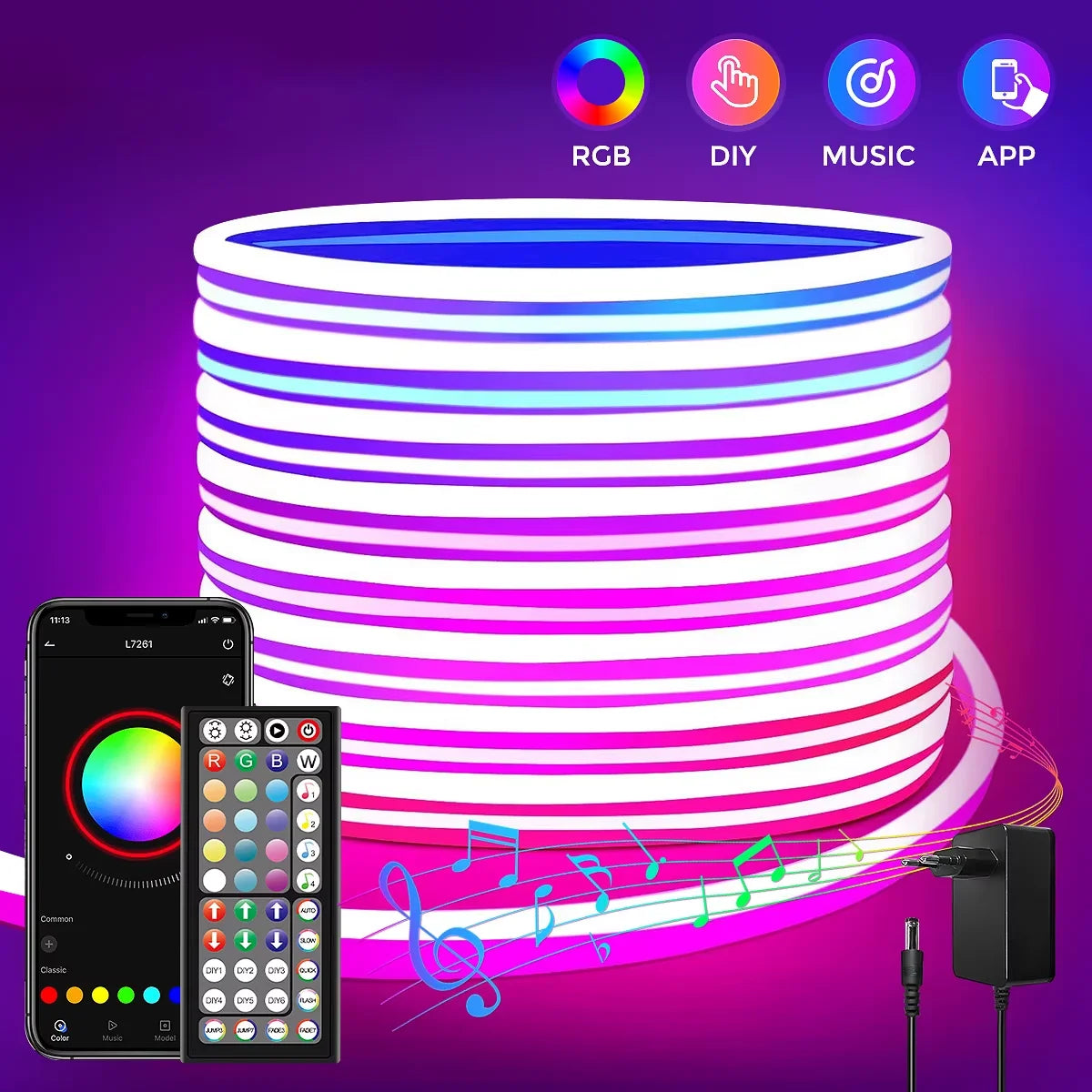 Tira de Luz LED Profesional de 24V – Iluminación Continua y Alta Estabilidad
