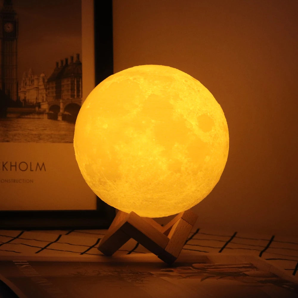 🌟 Lámpara de Luna 3D Personalizada con Foto y Texto