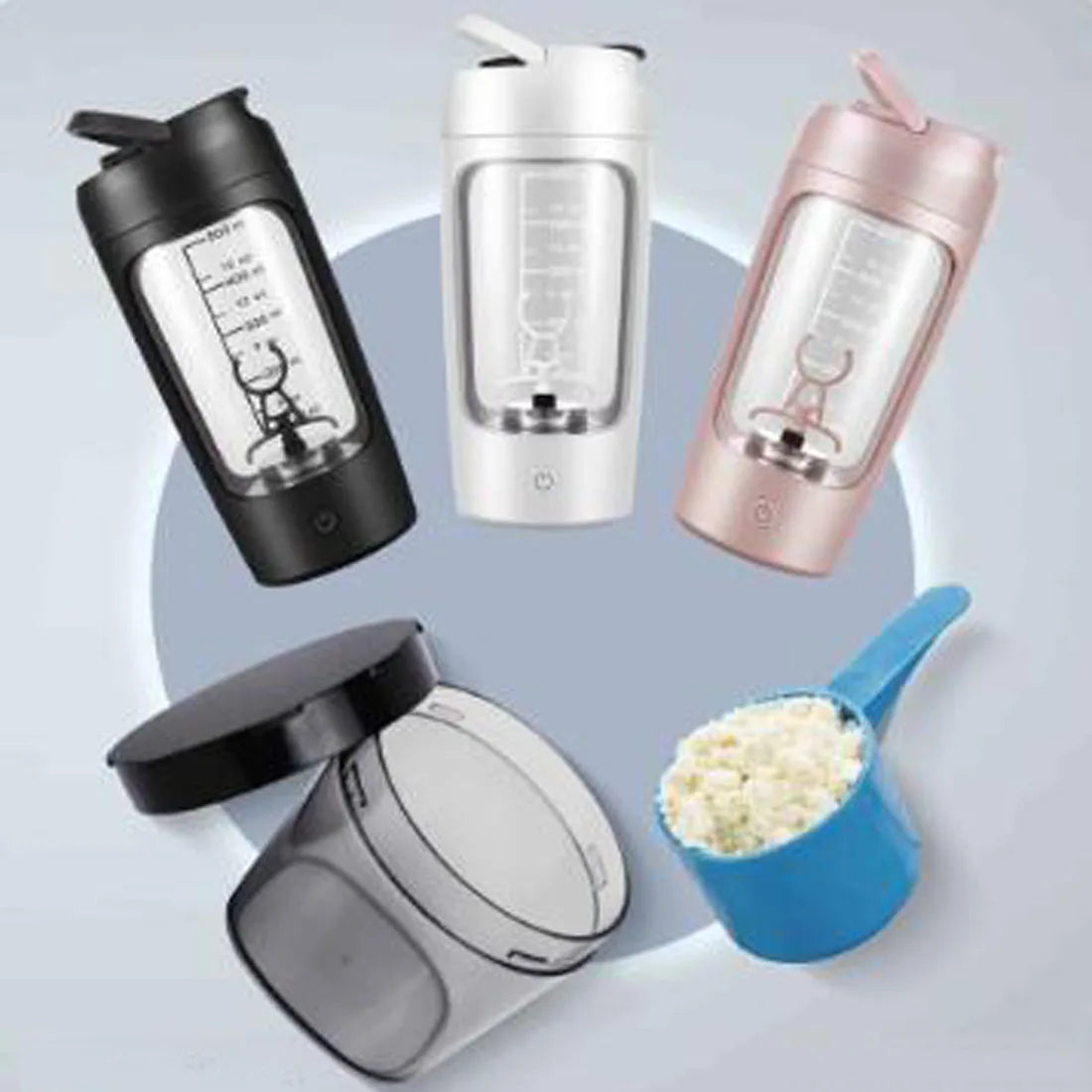 ¡Mezclas perfectas al instante! – Shaker Eléctrico Portátil Atuwebo (650ml)