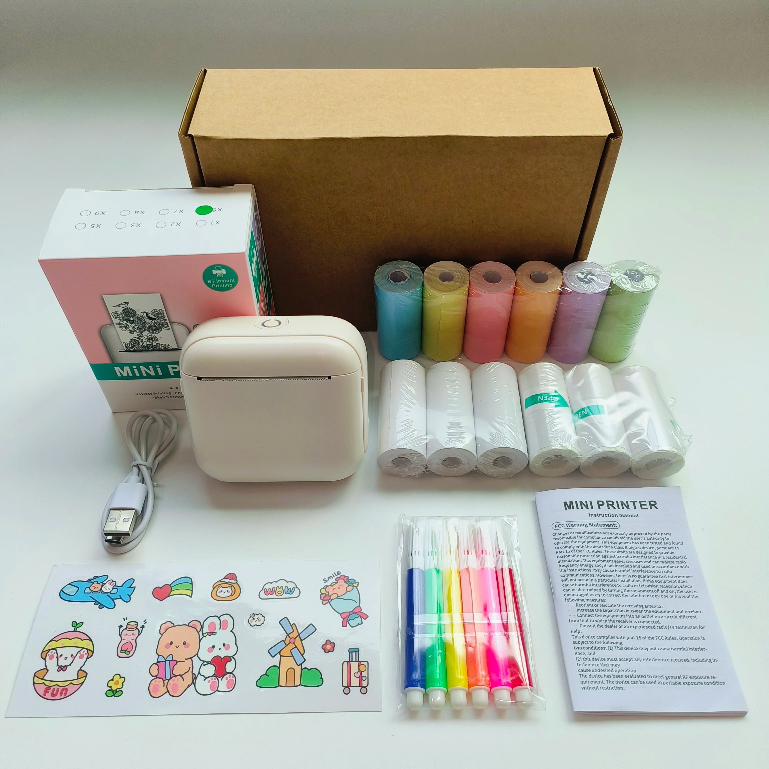 Mini Impresora Térmica Portátil HIOHYU (Incluye 12 Rollos de Papel)