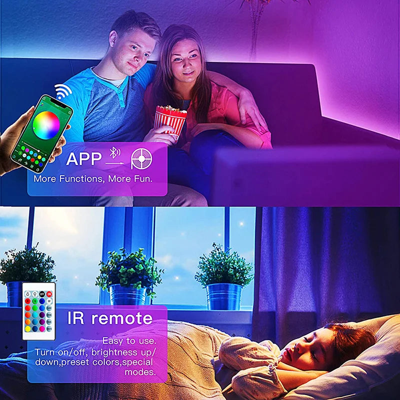 Cinta LED RGB 5050 Inteligente para TV (5V) – Control Remoto y Conexión USB