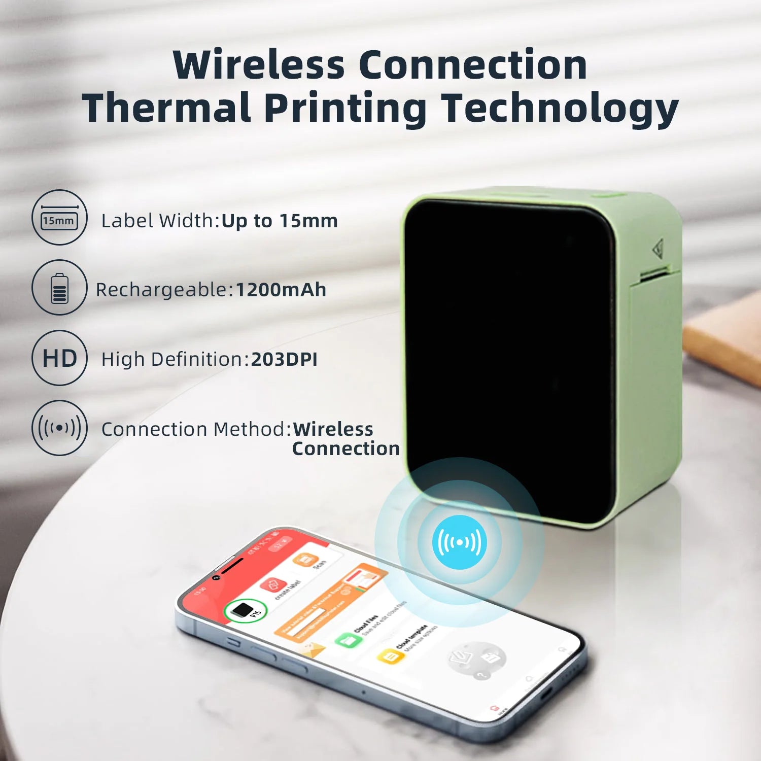 LabelPro™ Portable Bluetooth Label Printer.