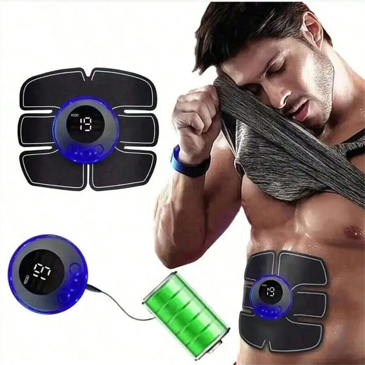 💪 Estimulador Muscular Eléctrico (Abdomen y Brazos) – Entrenador Fitness para Casa