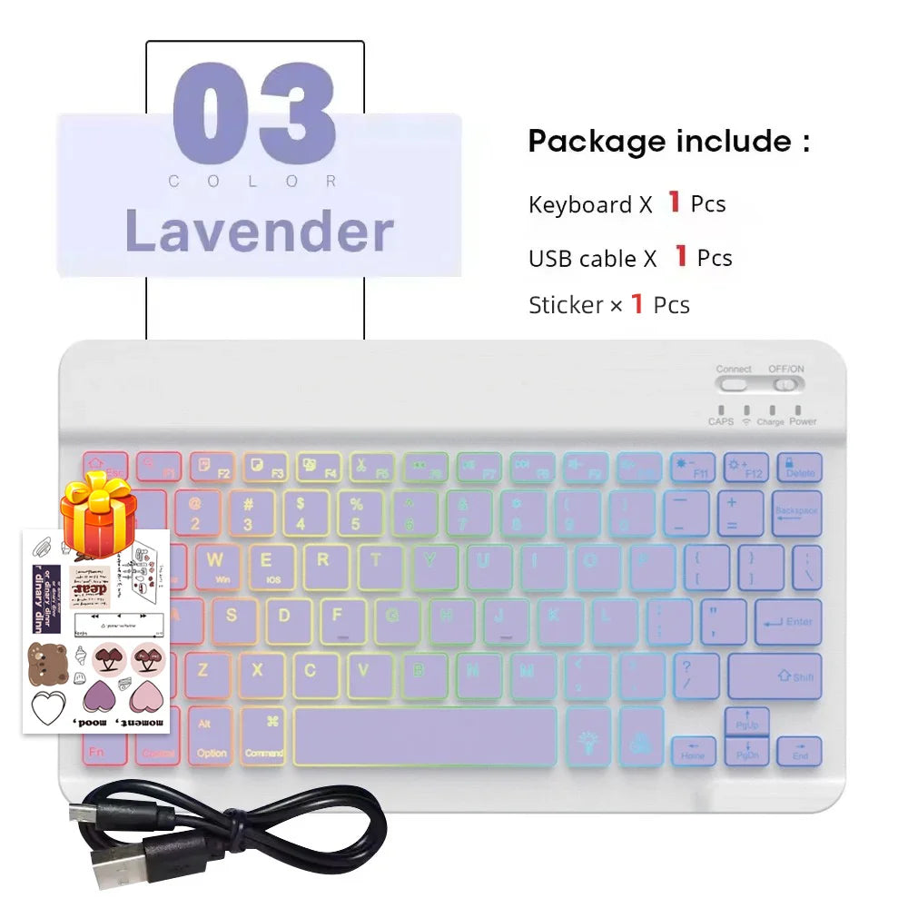 Combo Teclado Inalámbrico Retroiluminado y Mouse Multicolor READYYEAH