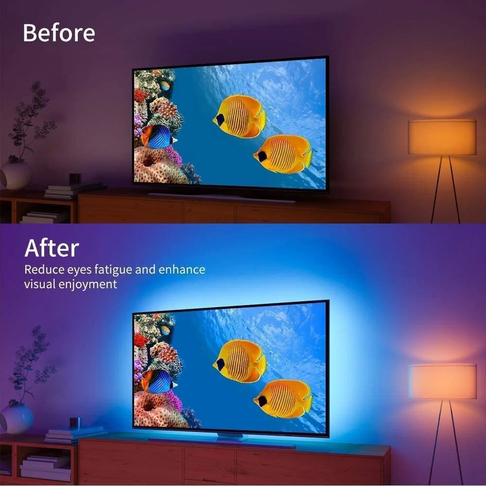 Cinta LED RGB 5050 Inteligente para TV (5V) – Control Remoto y Conexión USB