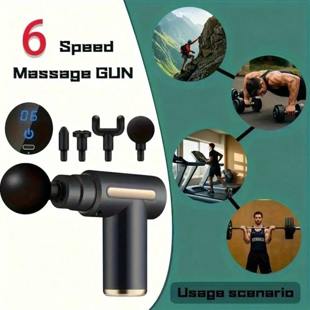⚡ Pistola de Masaje Muscular Profundo (Premium ABS) – Verde