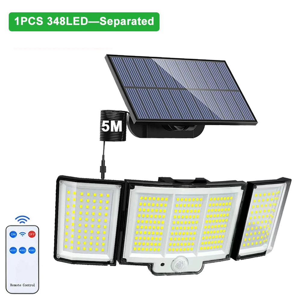 Reflector Solar LED Suburbano con Sensor de Movimiento (Hasta 348 LED)