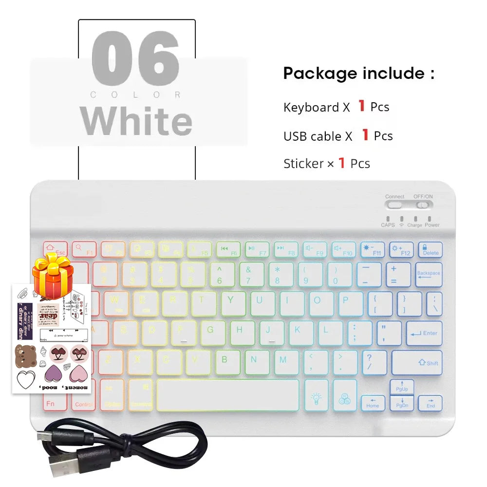 Combo Teclado Inalámbrico Retroiluminado y Mouse Multicolor READYYEAH