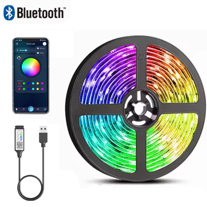 Cinta LED RGB 5050 Inteligente para TV (5V) – Control Remoto y Conexión USB