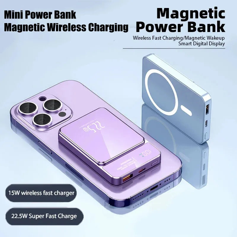 ⚡ Power Bank Magnética Inalámbrica de Carga Rápida