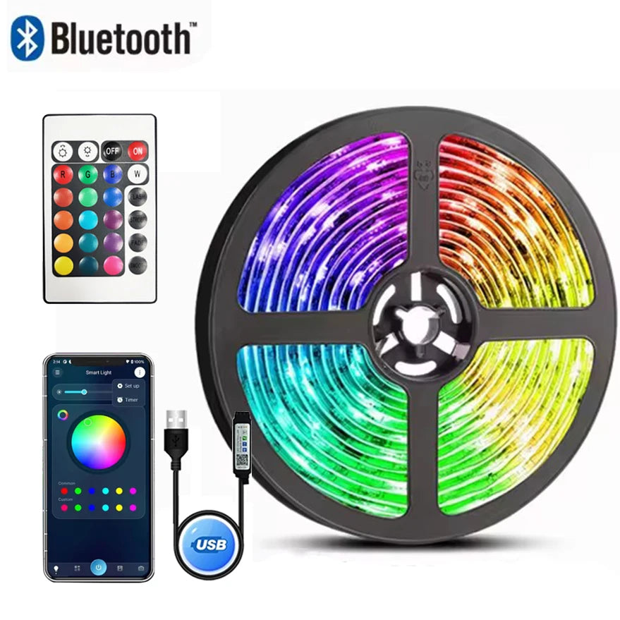 Cinta LED RGB 5050 Inteligente para TV (5V) – Control Remoto y Conexión USB
