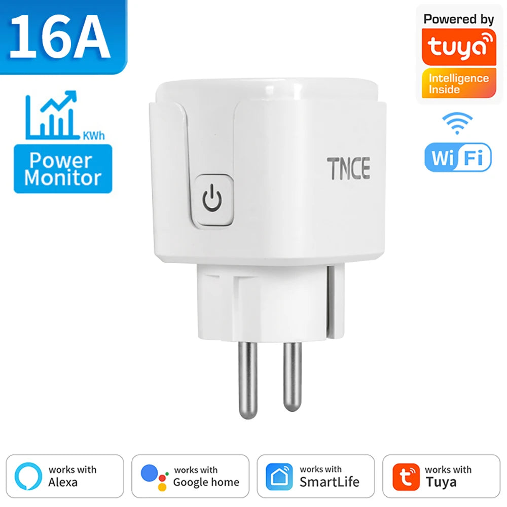 Tomacorriente Inteligente WiFi / Zigbee 16A-20A (Estándar Europeo)