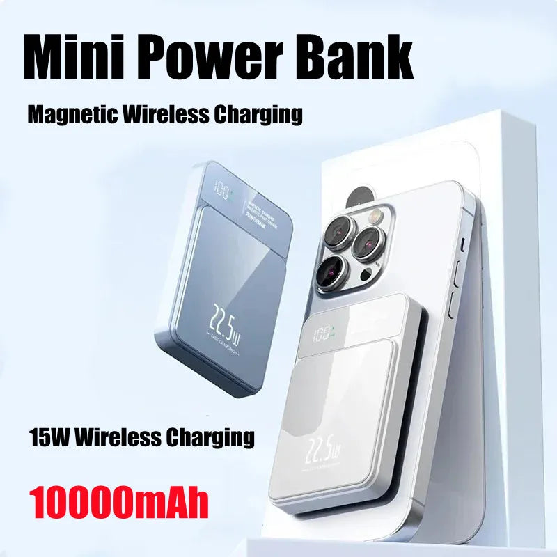 ⚡ Power Bank Magnética Inalámbrica de Carga Rápida