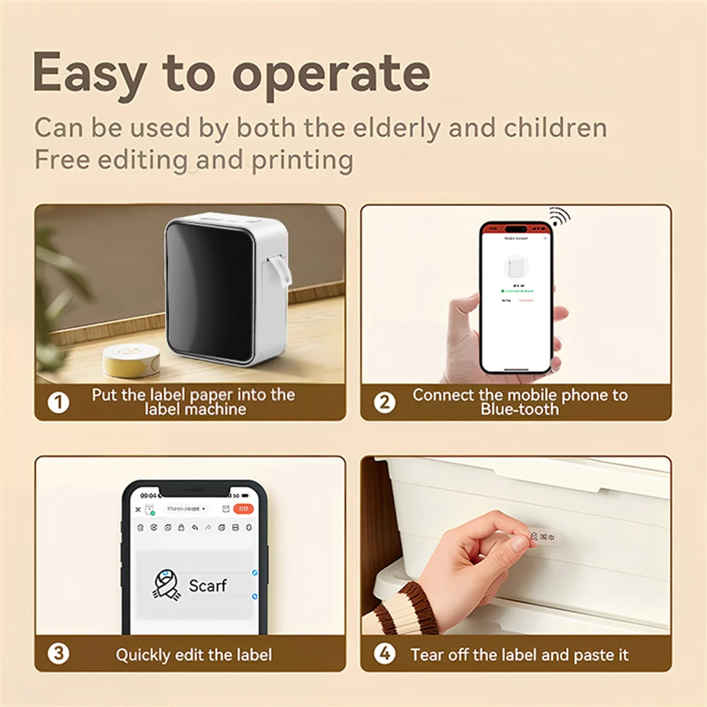 LabelPro™ Portable Bluetooth Label Printer.