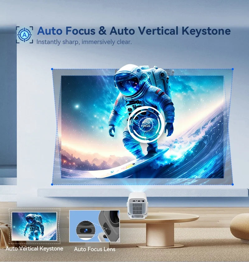 🔥 Proyector Inteligente 4K Portátil con Android y WiFi