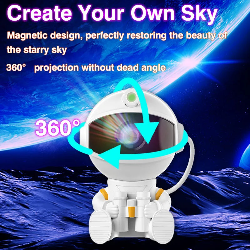 Astronaut Galaxy Projector – Star Night LED Lamp for Bedroom & Relaxation🌌 Proyector Galaxia Astronauta – Luz LED Nocturna para Habitación
