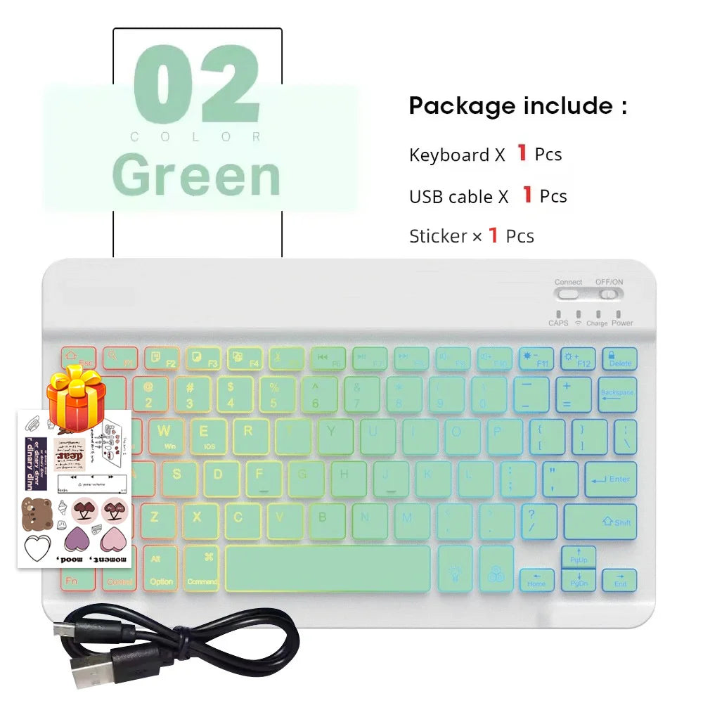 Combo Teclado Inalámbrico Retroiluminado y Mouse Multicolor READYYEAH