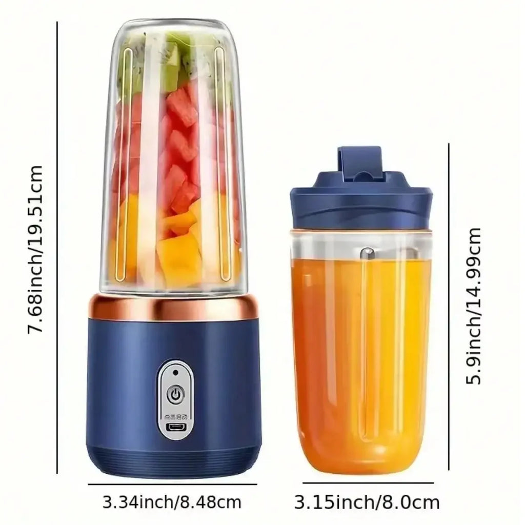 Licuadora Portátil Recargable USB | Smoothies en 30 Segundos | Ideal para Gym, Viajes y Casa