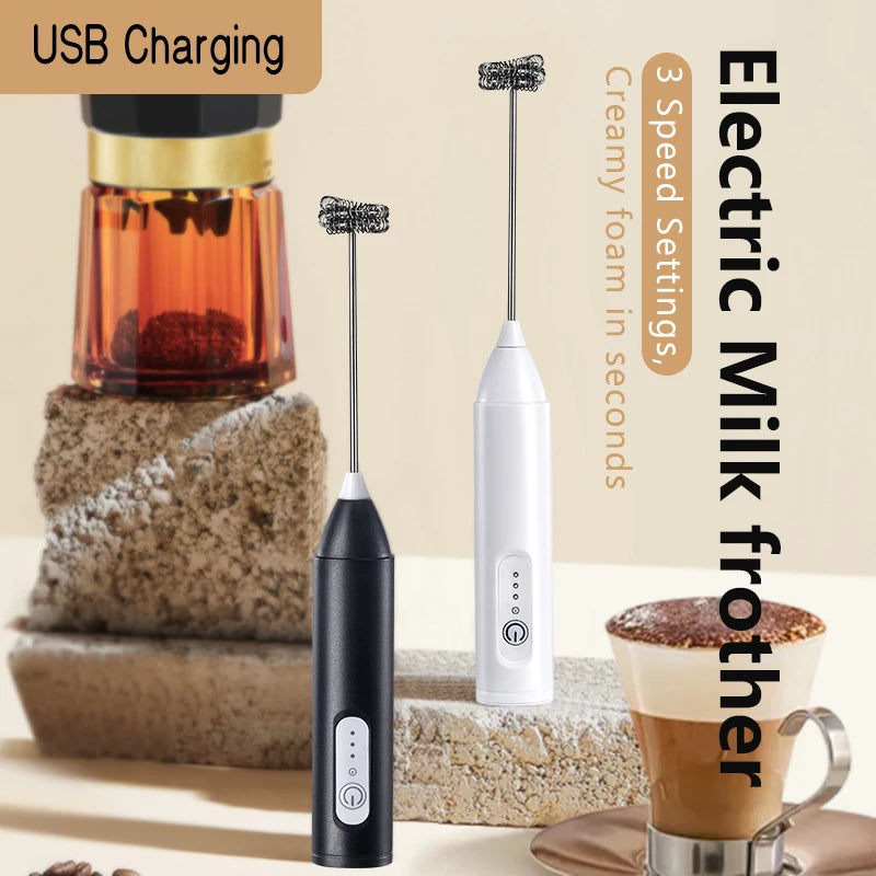 ⚡ Mini Batidor y Espumador de Leche Eléctrico Inalámbrico
