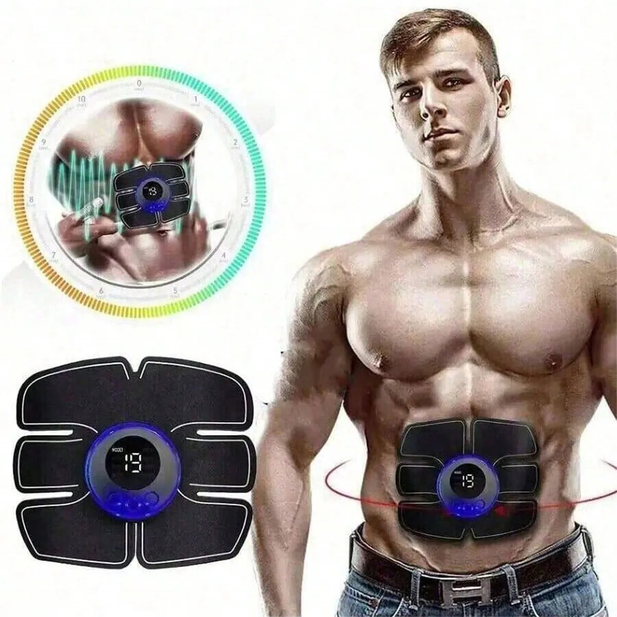 💪 Estimulador Muscular Eléctrico (Abdomen y Brazos) – Entrenador Fitness para Casa
