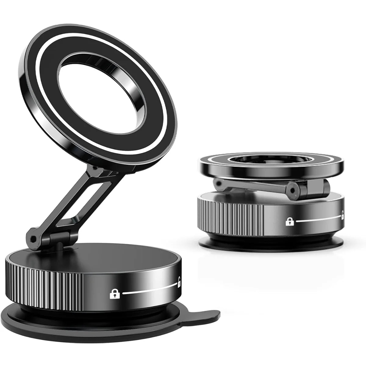 Magnetic Suction Phone Mount 360° – Strong Hold Car & Home Phone Holder-Soporte Magnético para Celular con Succión 360° – Fijación Ultra Fuerte para Carro y Hogar