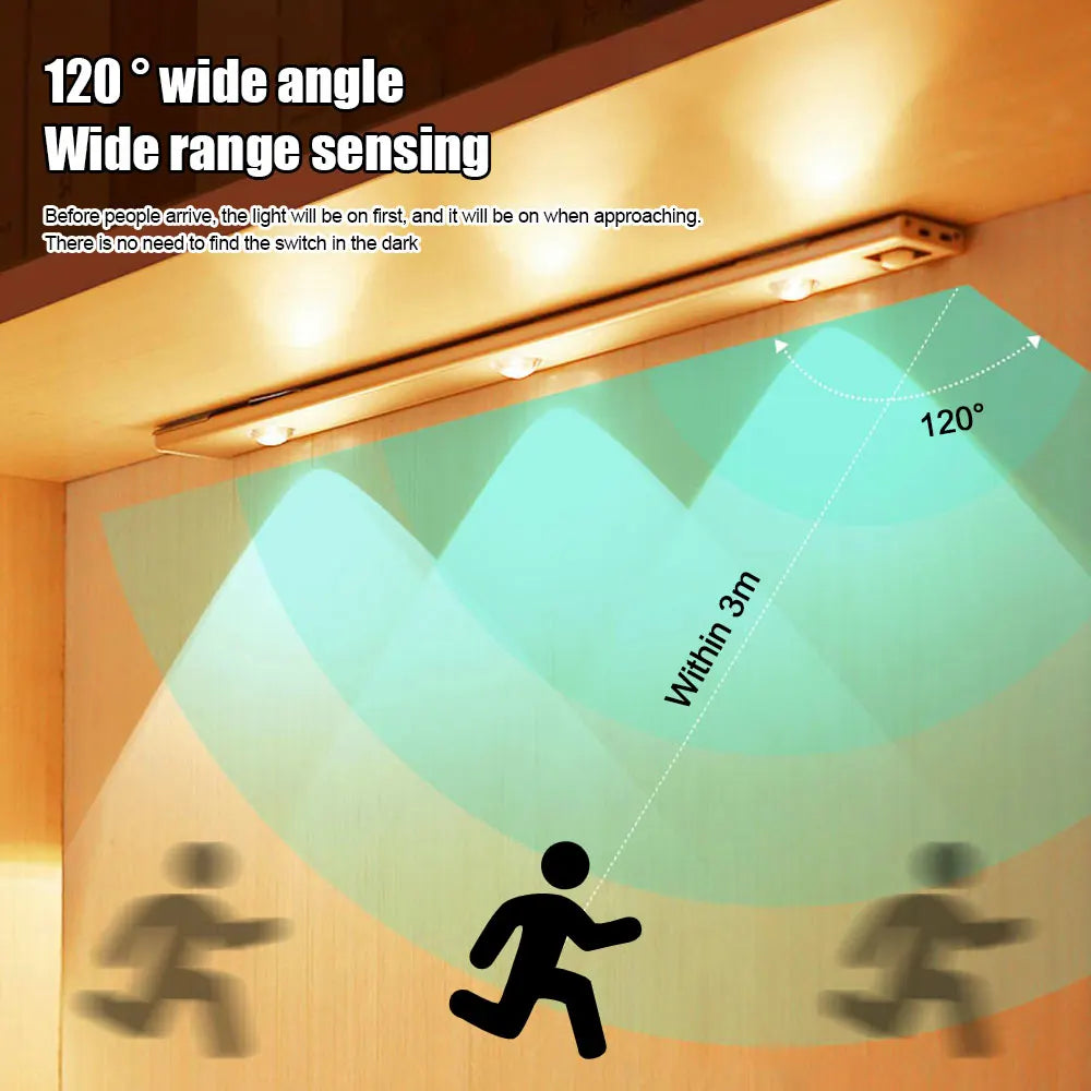 💡 Luz LED Inteligente con Sensor de Movimiento (Barra Ultra Delgada)