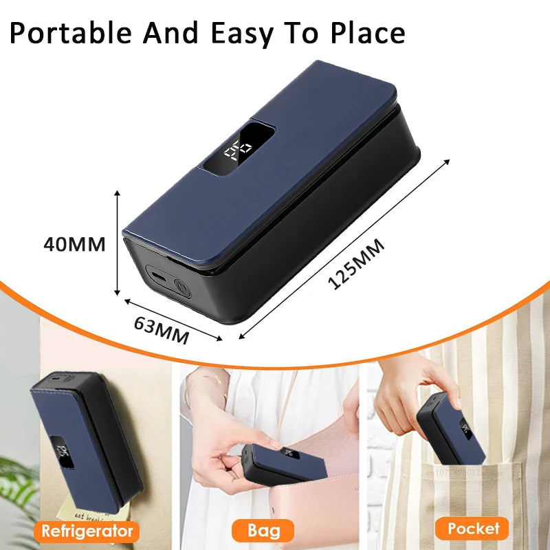 Mini Sellador y Cortador de Bolsas 2 en 1 COOSKR (Recargable con Pantalla LED)