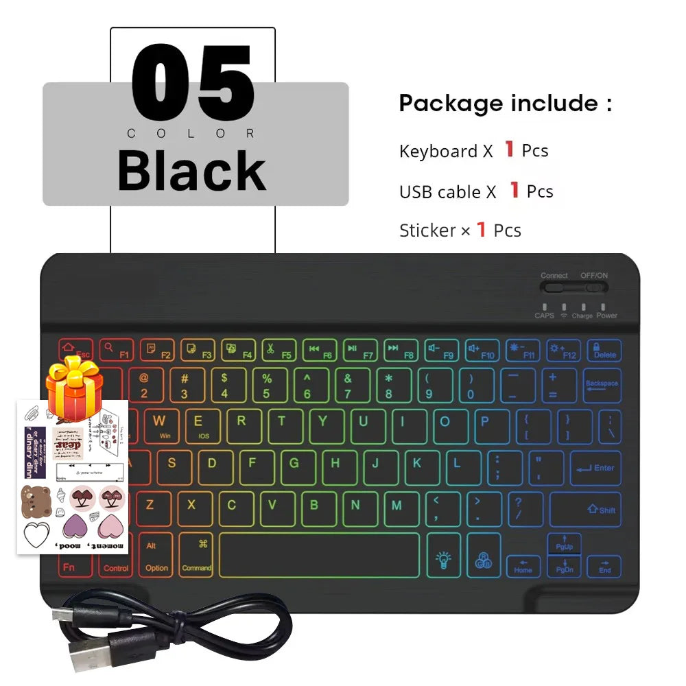 Combo Teclado Inalámbrico Retroiluminado y Mouse Multicolor READYYEAH