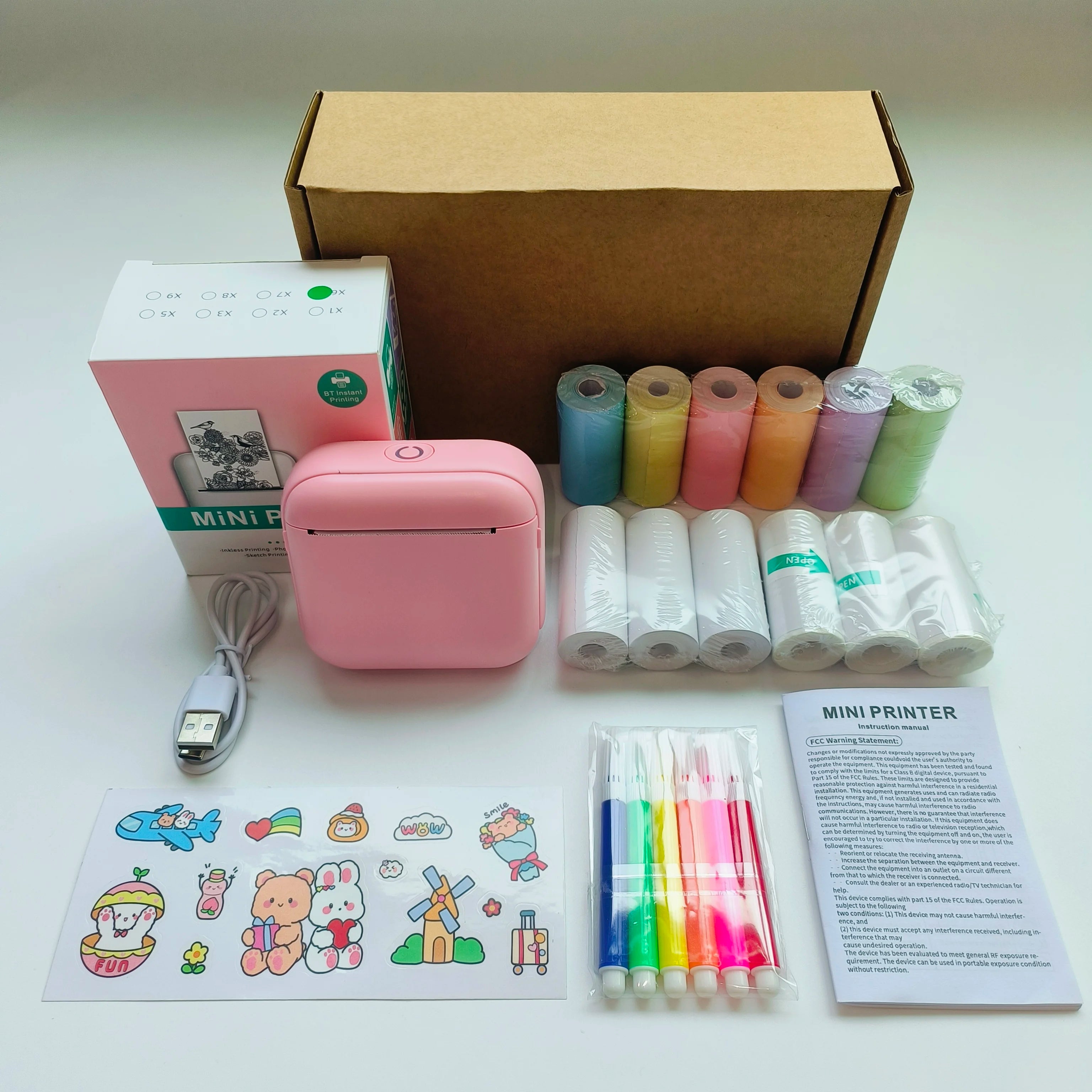 Mini Impresora Térmica Portátil HIOHYU (Incluye 12 Rollos de Papel)