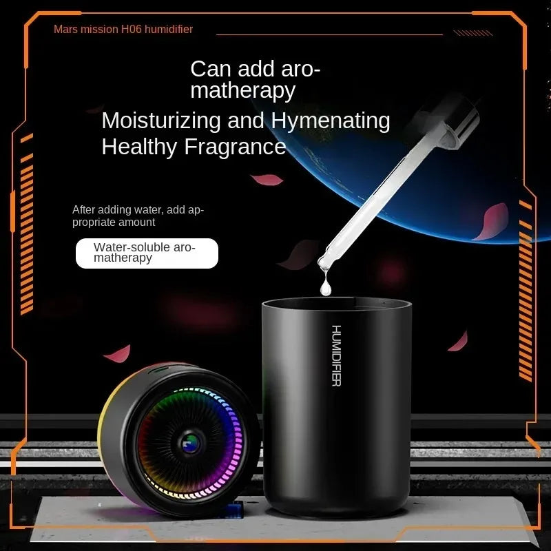Humidificador LED 280ML, Aroma relajante y Luz ambiental.