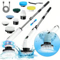 Electric Rotating Cleaning Brush, Rechargeable Cleaning Brush, Shower Cleaning Brush With 9 Brush Heads, 2 Hours Of Battery Life, Dual Speed Adjustment, Retractable Handle, IPX7 Waterproof, Suitable For Bathtubs, Tiles, Floor