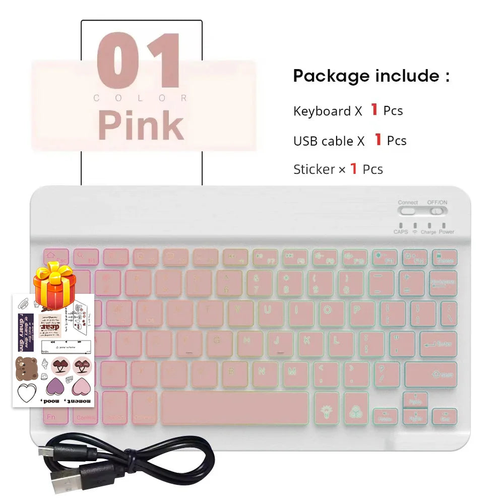 Combo Teclado Inalámbrico Retroiluminado y Mouse Multicolor READYYEAH