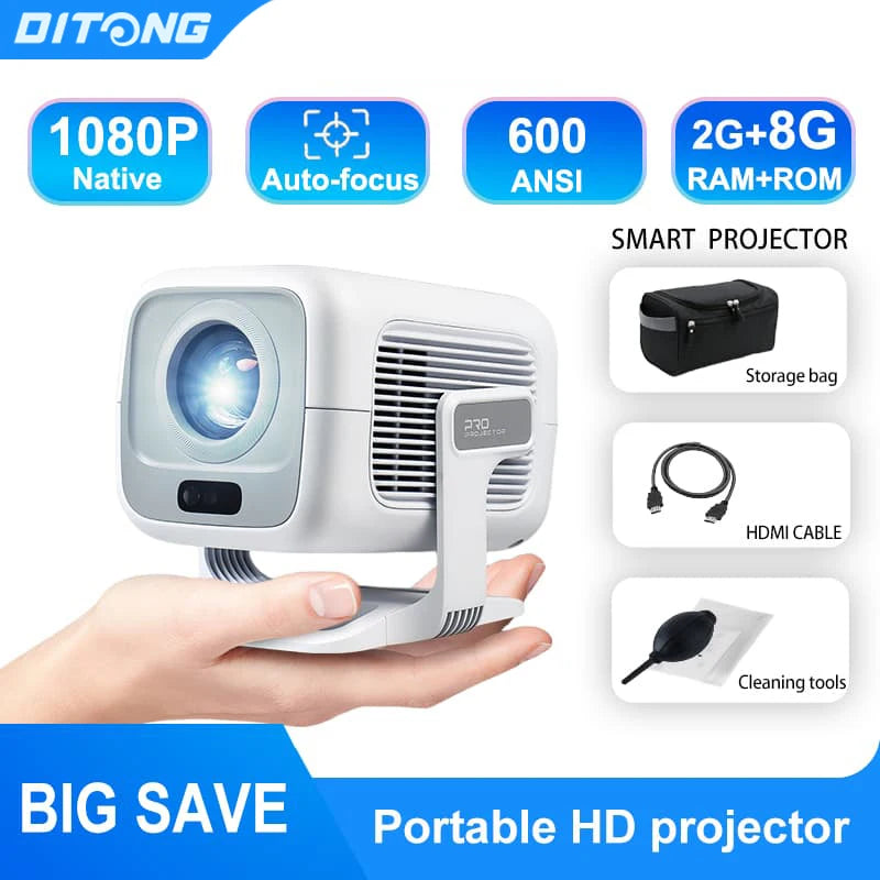 🔥 Proyector Inteligente 4K Portátil con Android y WiFi
